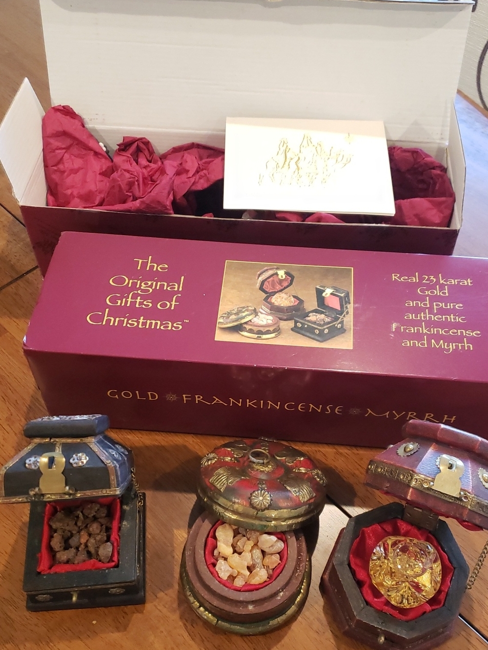 The Original Gifts of Christmas 23 Karat Gold, Pure Frankincense & Myrrh